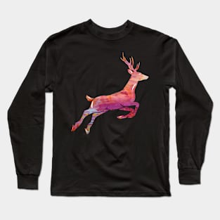 Watercolor Reindeer Long Sleeve T-Shirt